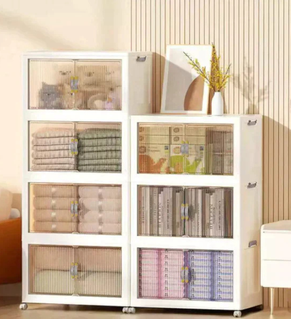 Kit 12 caixas organizadoras dobráveis com rodinhas | Casa & Organização | Plástico PP 6L