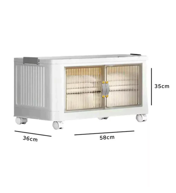 Kit 12 caixas organizadoras dobráveis com rodinhas | Casa & Organização | Plástico PP 6L